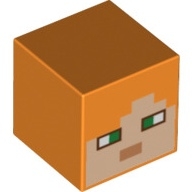 Lego hlava Minecraft Alex, oranžová (6128874, 6162510)
